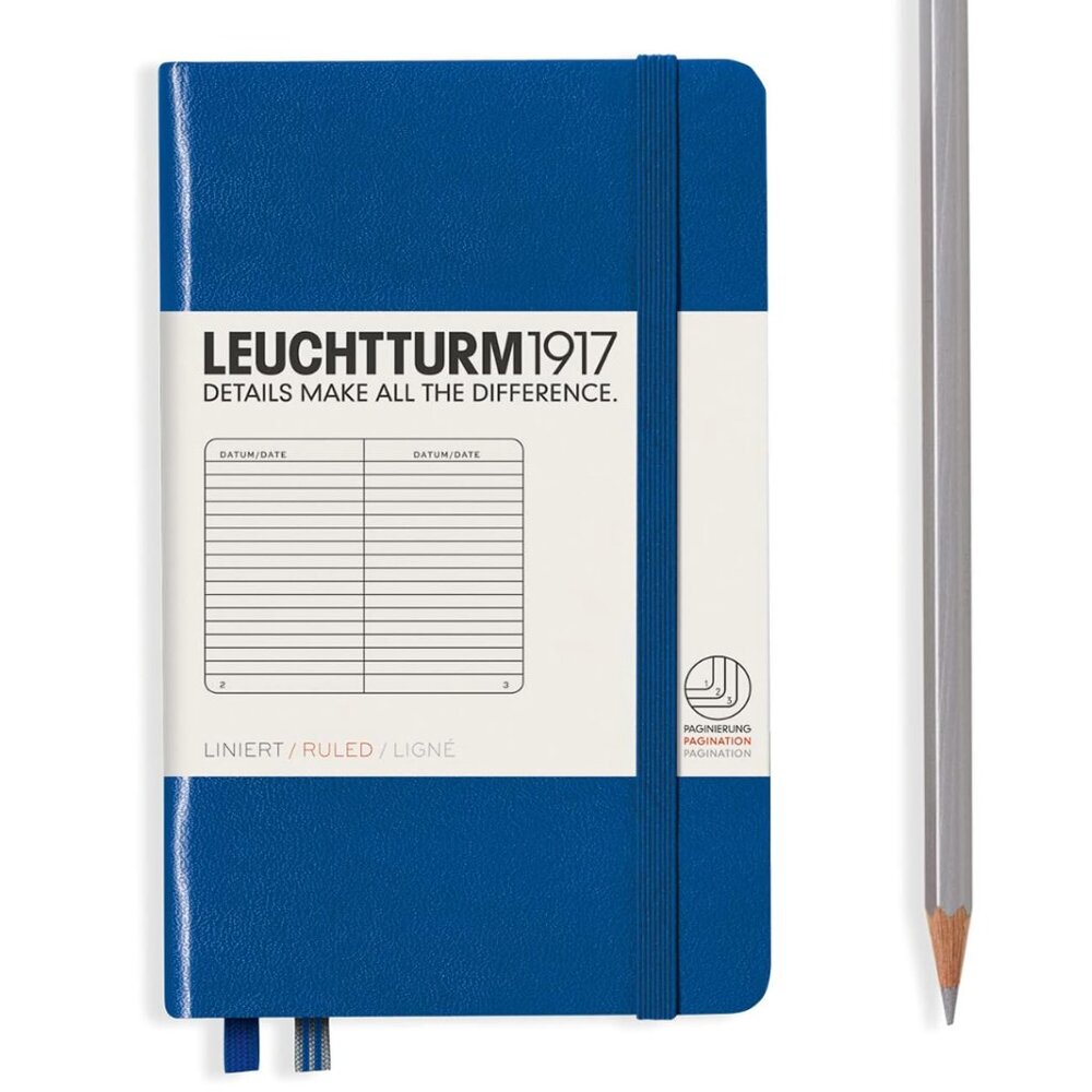NWT - Leuchtturm1917 - Hardcover Pocket Notebook - Ruled - Royal Blue - Size A6